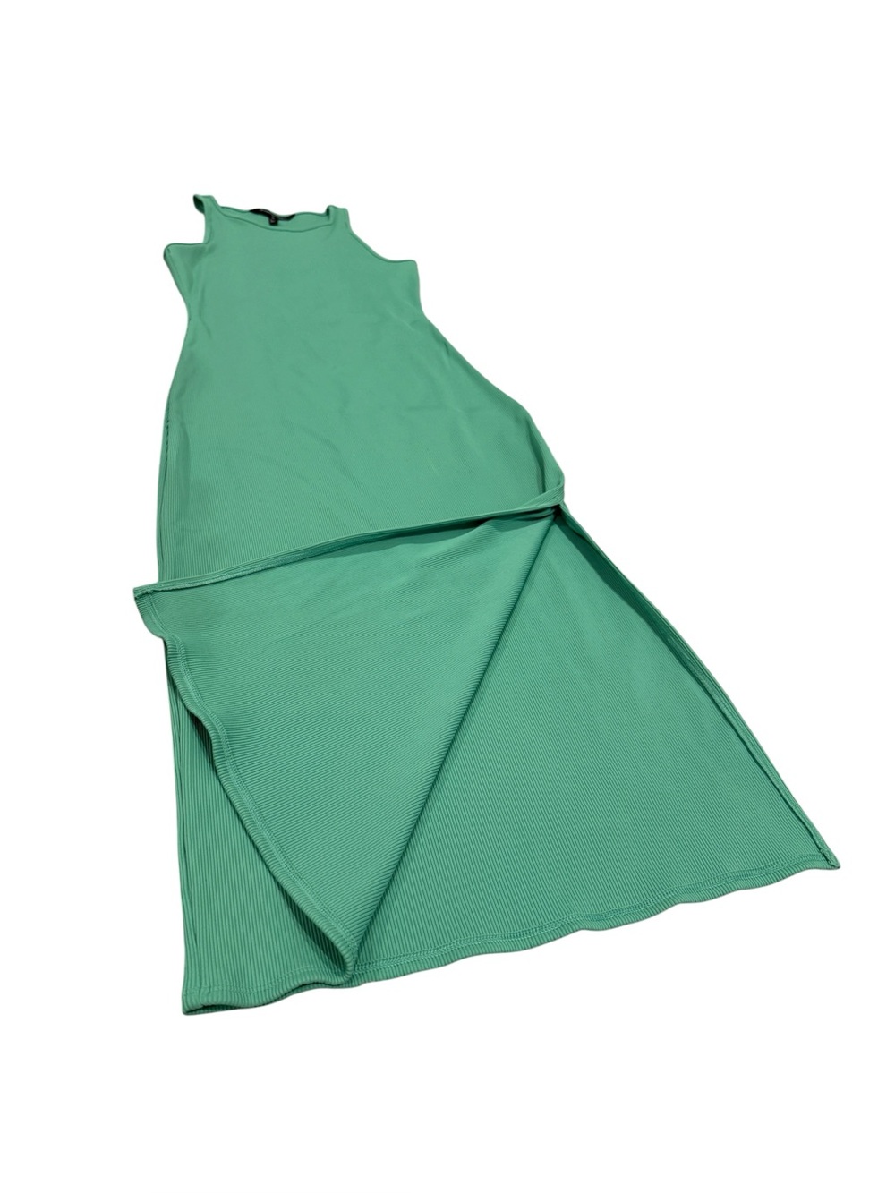 WHBM Forme Rib Sleeveless Midi Dress in Mint Green - Picture 7 of 10